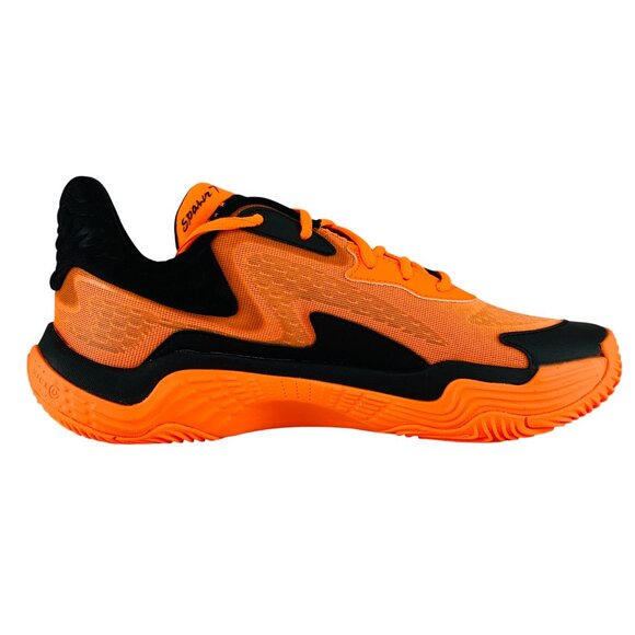 Under Armour Spawn 7 UAA Black Orange Men's Basketball Shoes 3028833-001 - Picture 2 of 11